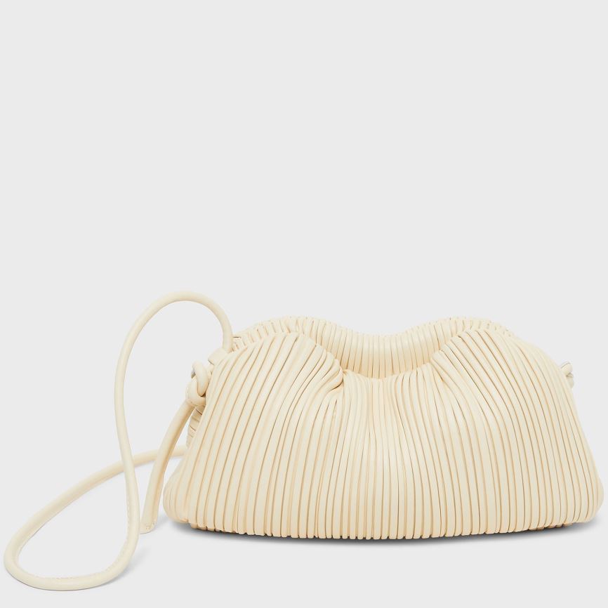 Women\'s Mansur Gavriel Pleated Mini Cloud Clutch Bags Beige | AU 9156AM